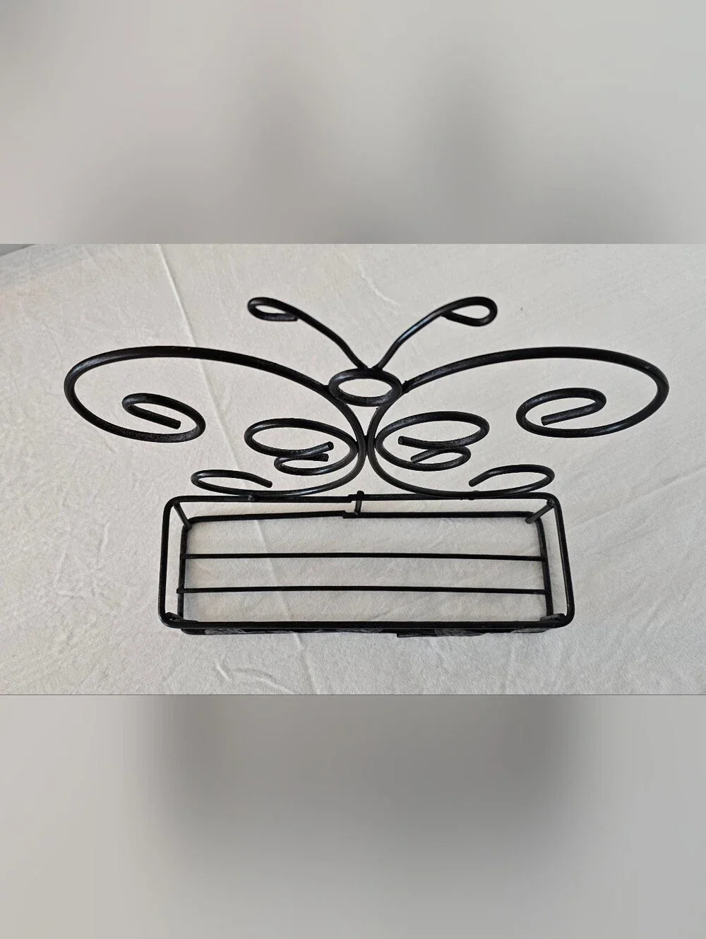 Wall Hanging Wire Butterfly Ivy Shelf Basket Cottagecore Country Farmhouse